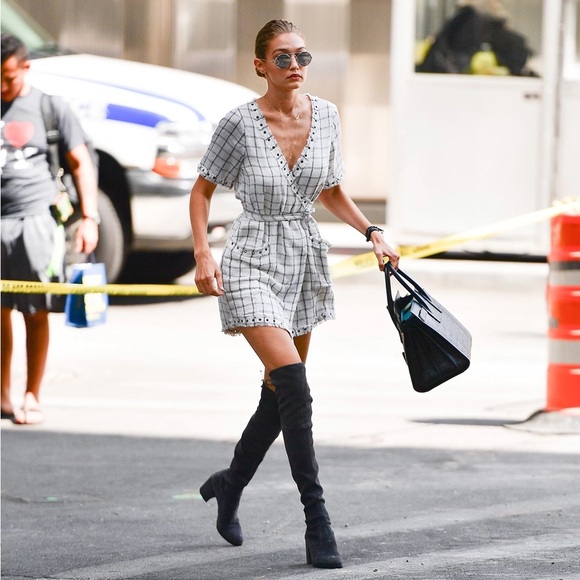 Stuart Weitzman black suede Tieland over-the-knee boots - size 9 - Picture 6 of 16